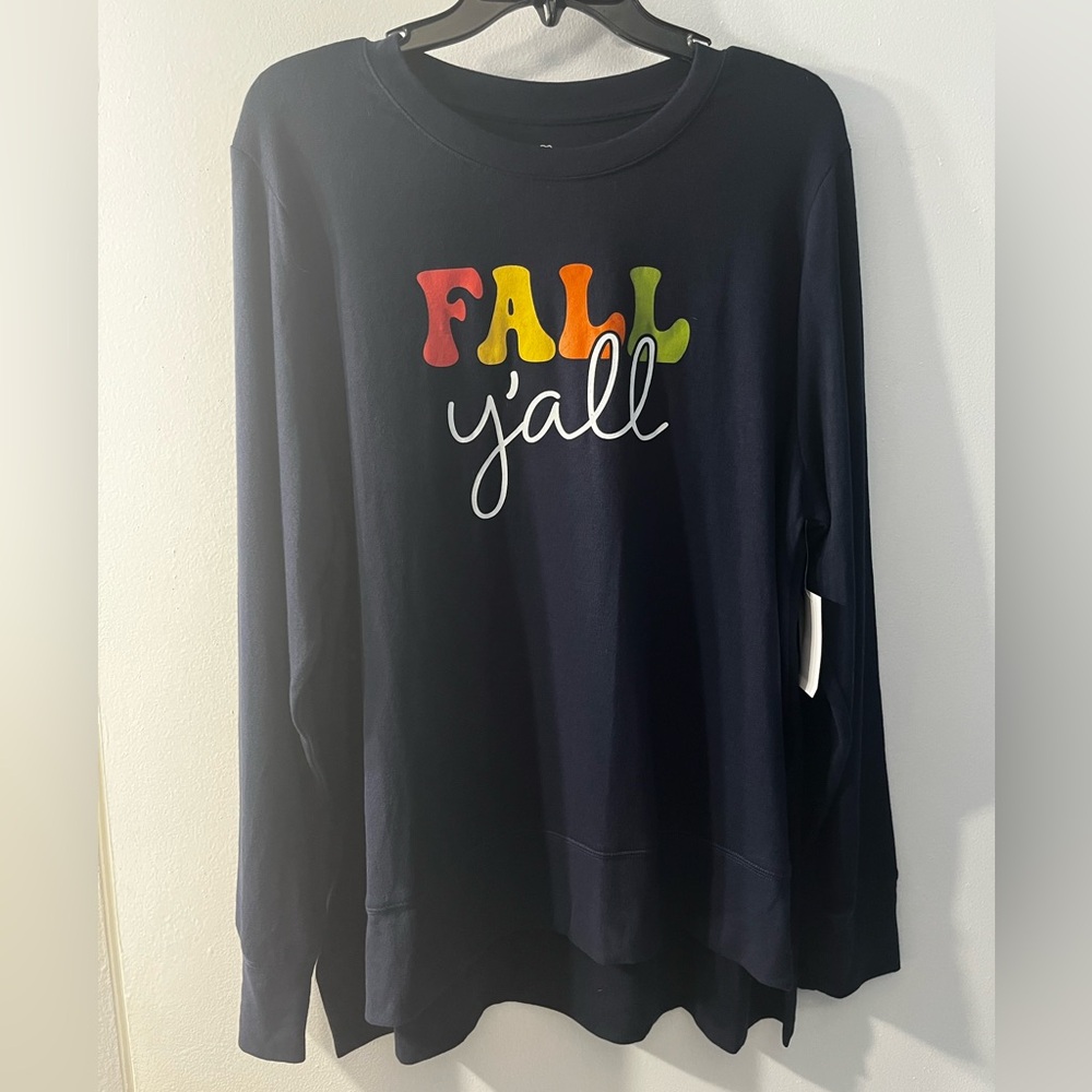 Colorful 'Fall Y'all' Graphic Women's Sweatshirt